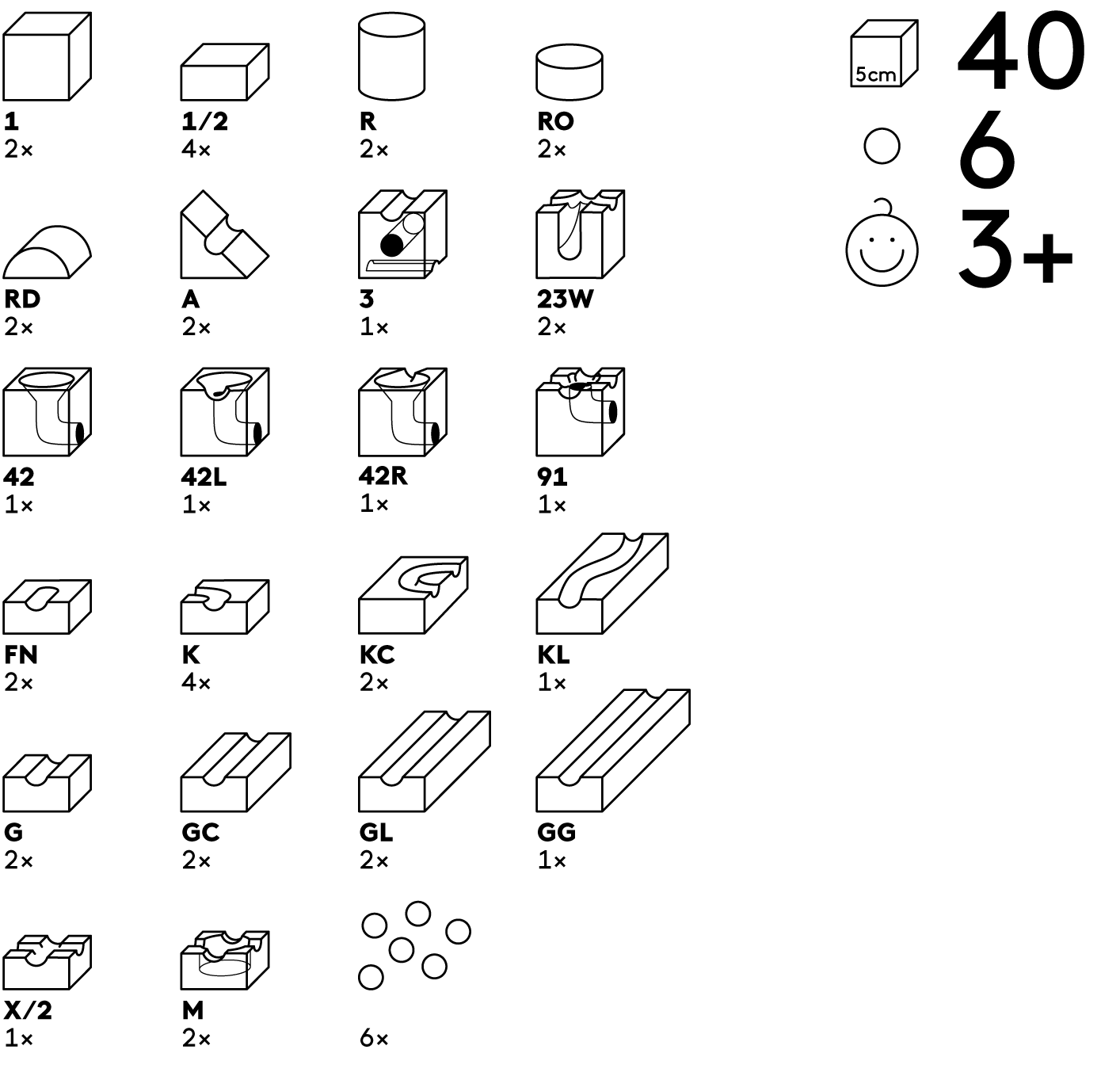 CUBORO JUNIOR, ball track, wood, educational toy, marble track