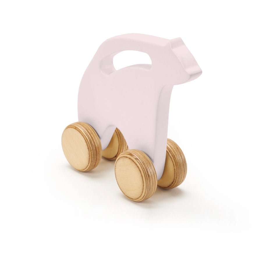 Panda på hjul svak blå