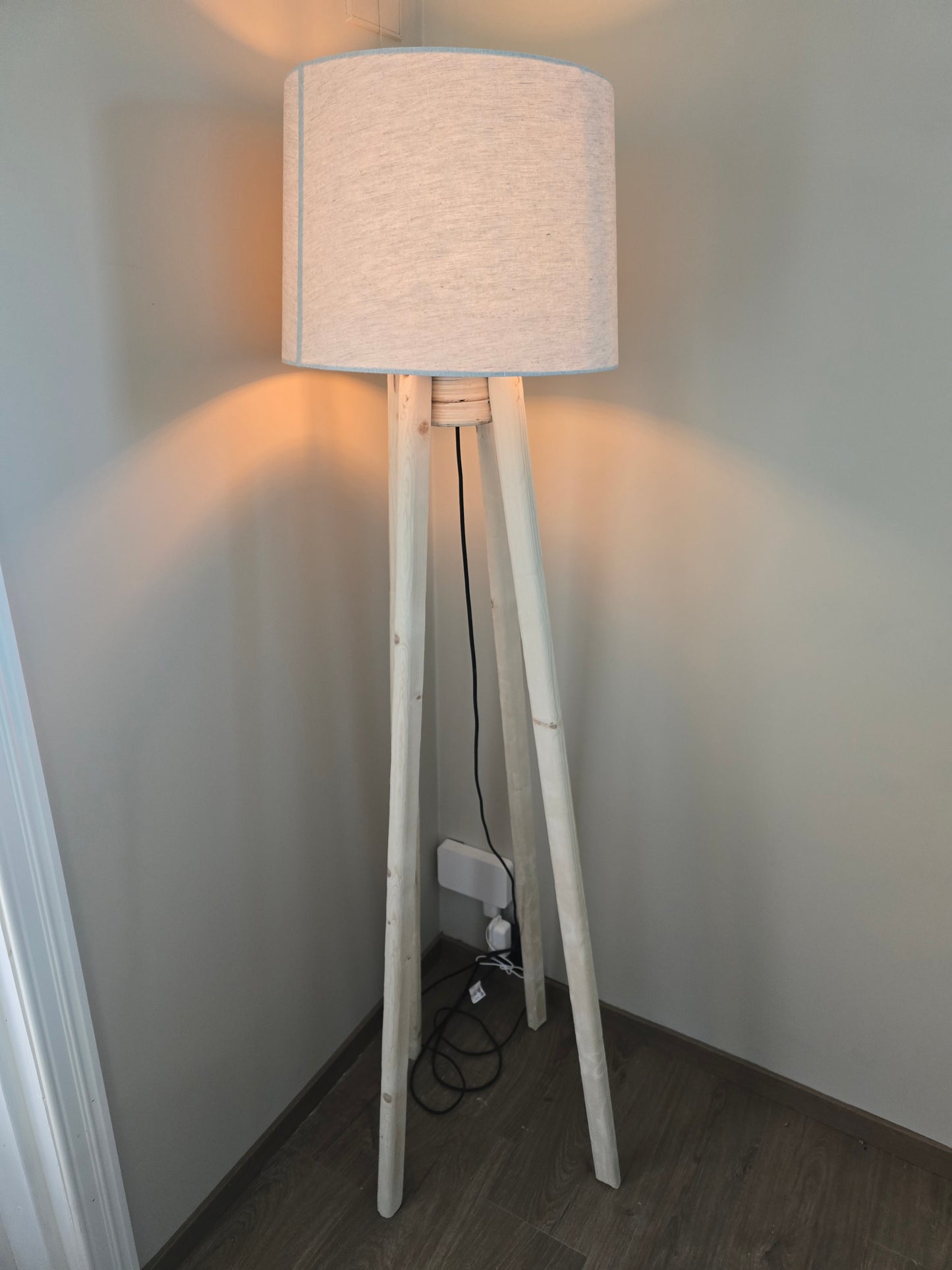 Lampe på rundstokker