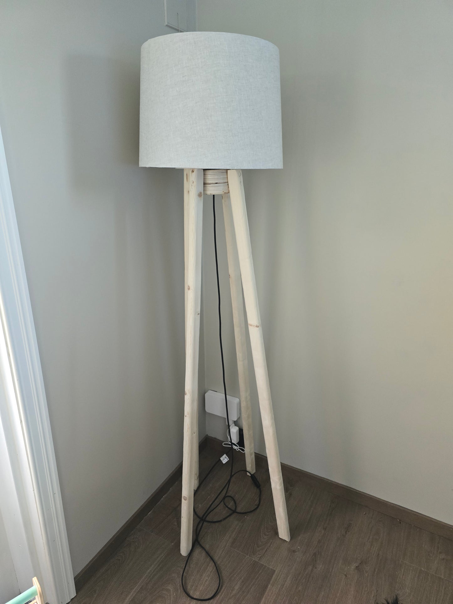 Lampe på rundstokker