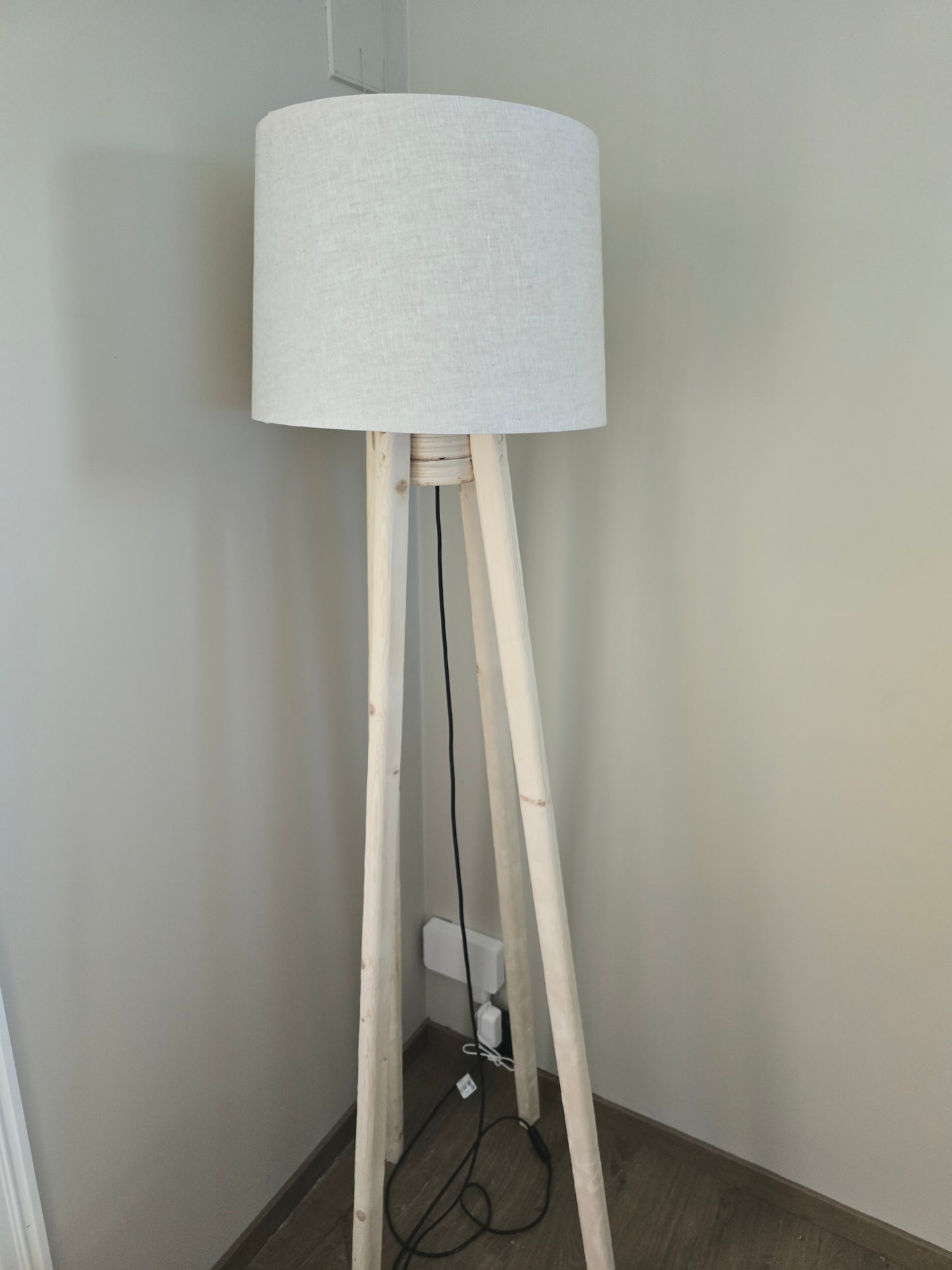 Lampe på rundstokker