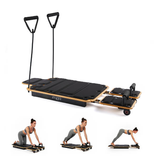 Kompakt Pilates Reformer i Massivt Tre