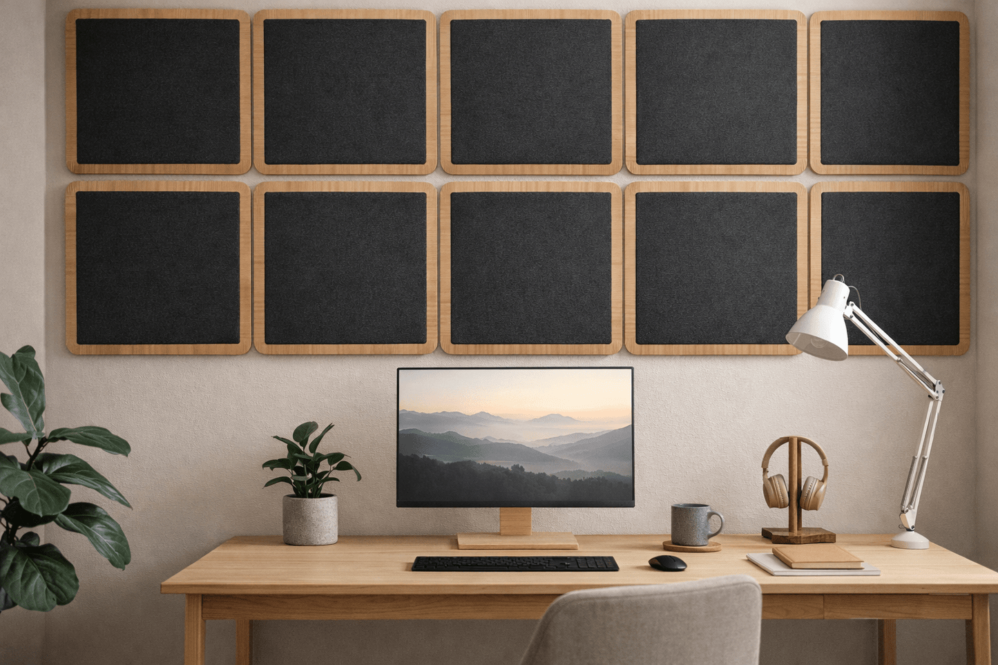 Lyddempende plate i tre – Stilren akustikkplate for vegg - Naturtre.no